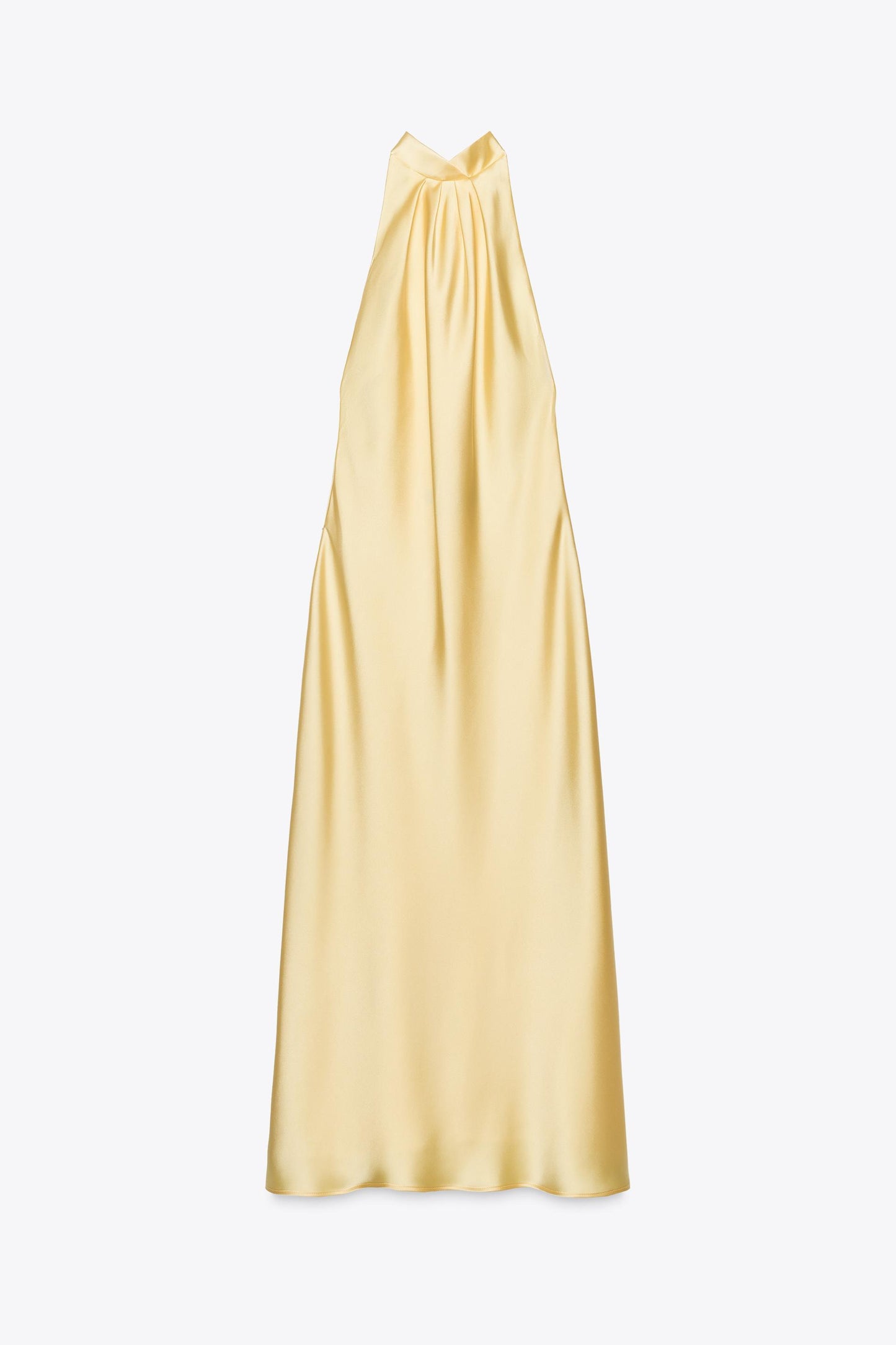 Satin Halter Midi Dress