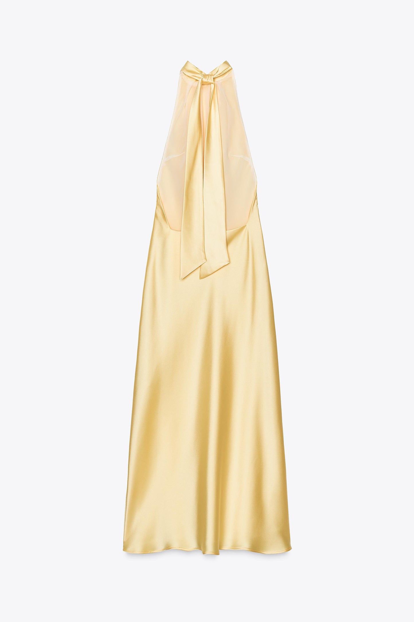 Satin Halter Midi Dress